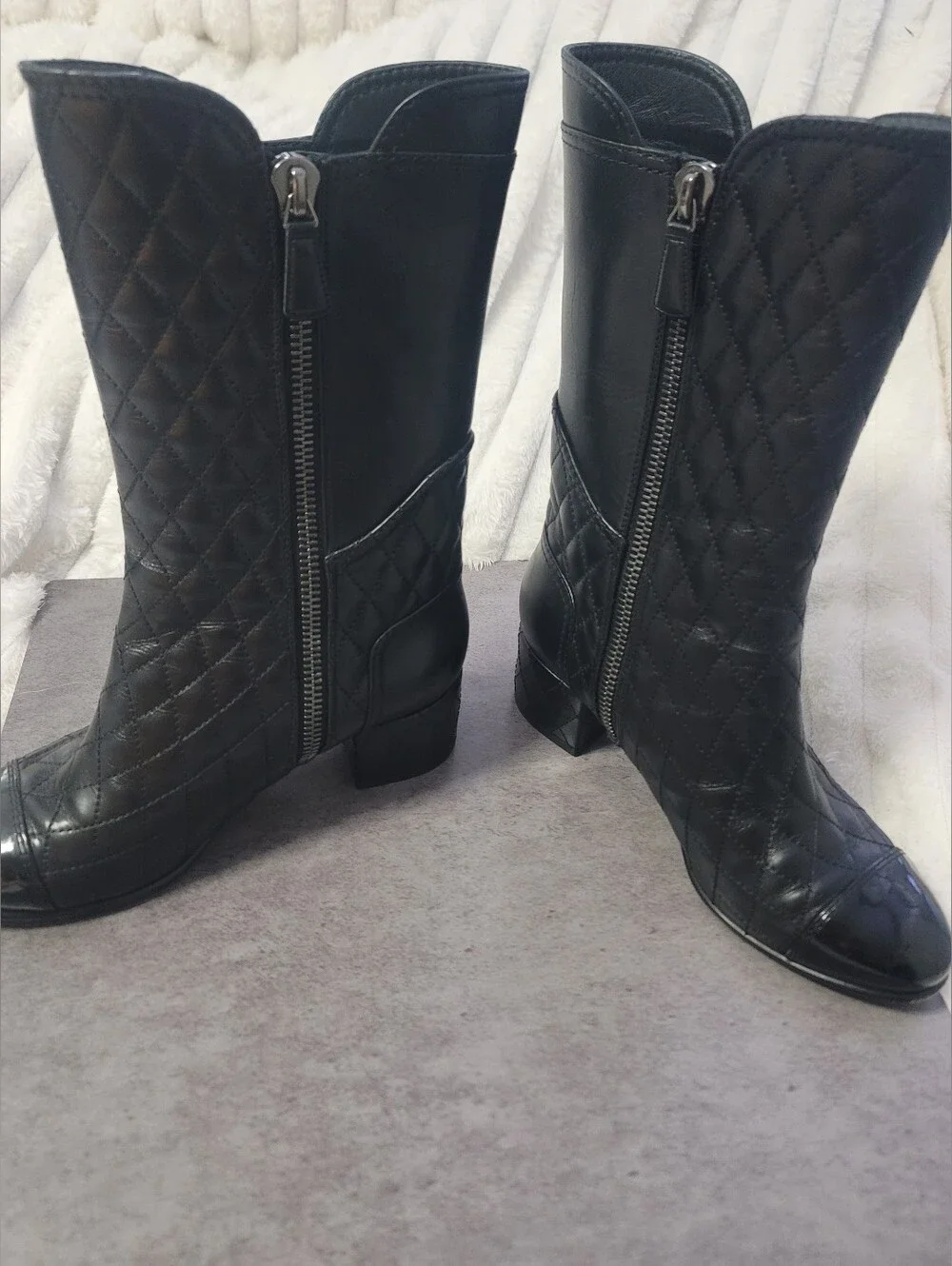 CHANEL leather ankle